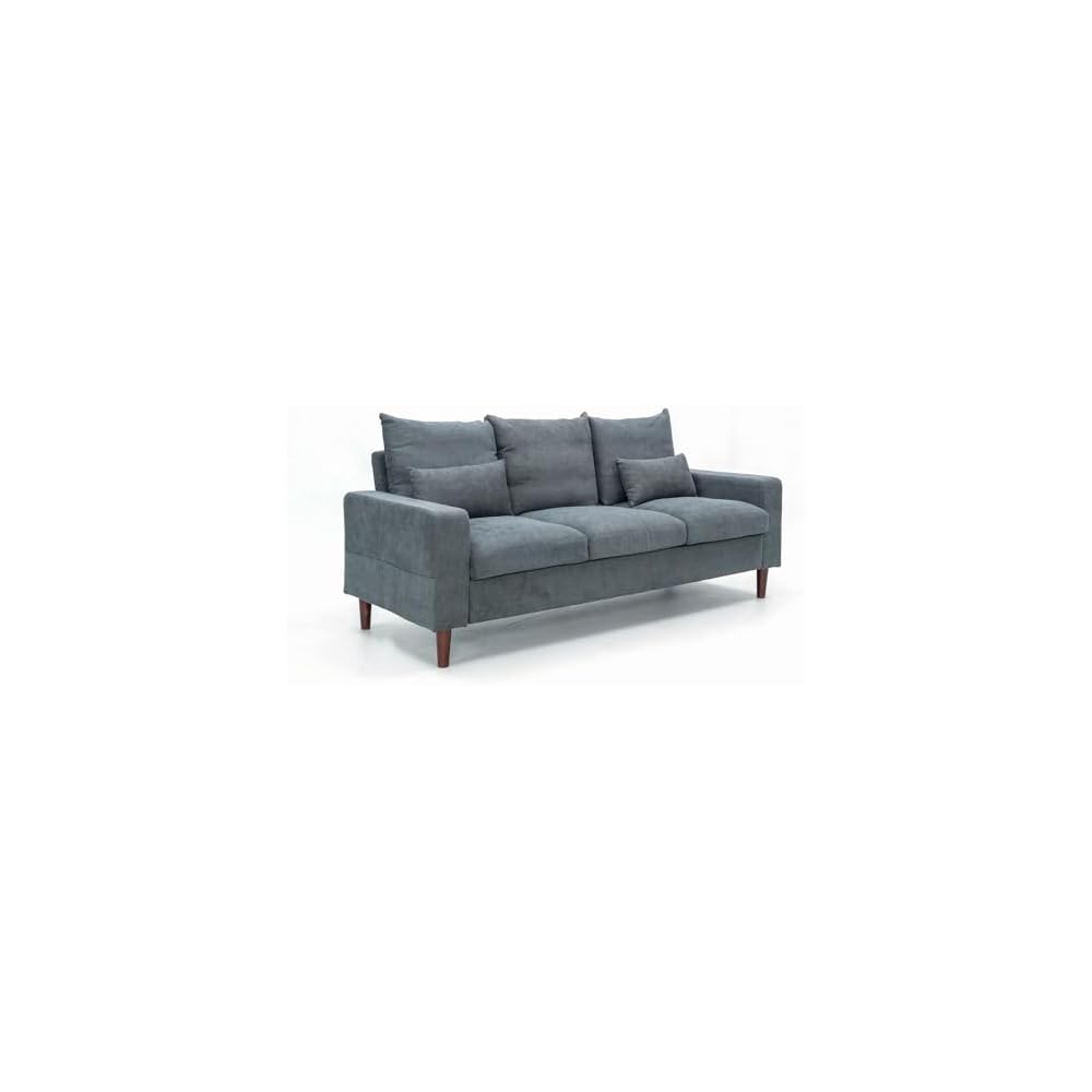 Panana 3 Seater Sofa Couches for Living Room Modern Linen Fabric Couch for Apartment and Small Space, Grey