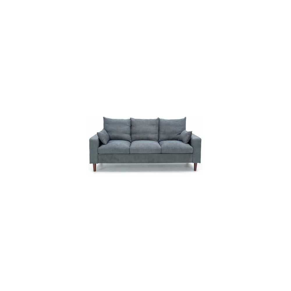 Panana 3 Seater Sofa Couches for Living Room Modern Linen Fabric Couch for Apartment and Small Space, Grey
