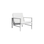 Atlas Modern Accent Chair in Blended Leather, Gold Chrome/White