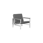 Atlas Modern Accent Chair in Blended Leather, Gold Chrome/White