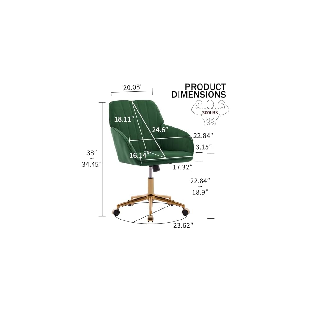 Computer Chair Simple Modern Comfortable Office Chair Comfy Wide Office Chair Office for Home,Office,Make Up,Small Space