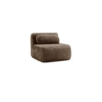 34.3" Armless Sectional Couches for Living Room - Cloud Modular Couch, Boneless Plush Sofa with Deep Seat & Support Pillow - Brown