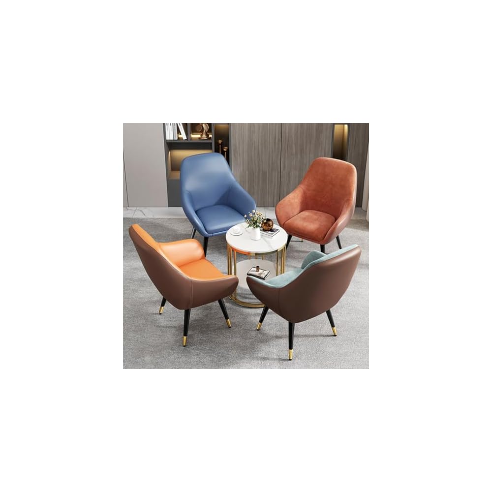 Home Accent Chair Leisure Club Chairs Single Upholstered Sofa Chair Modern Arm Negotiation Guest Chair Balcony Chair for Reading Living Room,Office(Light Grey/A)