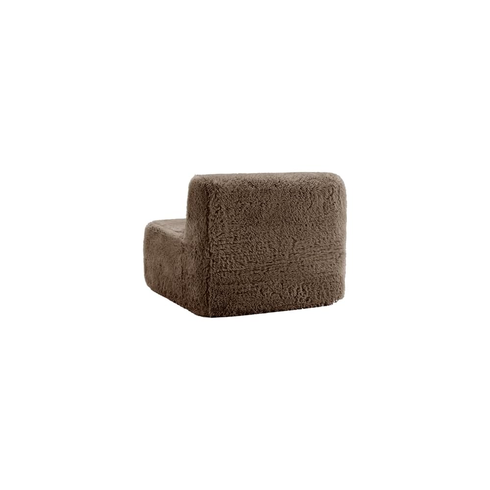 34.3" Armless Sectional Couches for Living Room - Cloud Modular Couch, Boneless Plush Sofa with Deep Seat & Support Pillow - Brown
