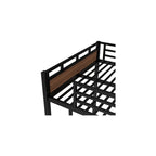 Full XL over Full XL Bunk Bed with Guardrails, Separable Bunk Bed Walnut