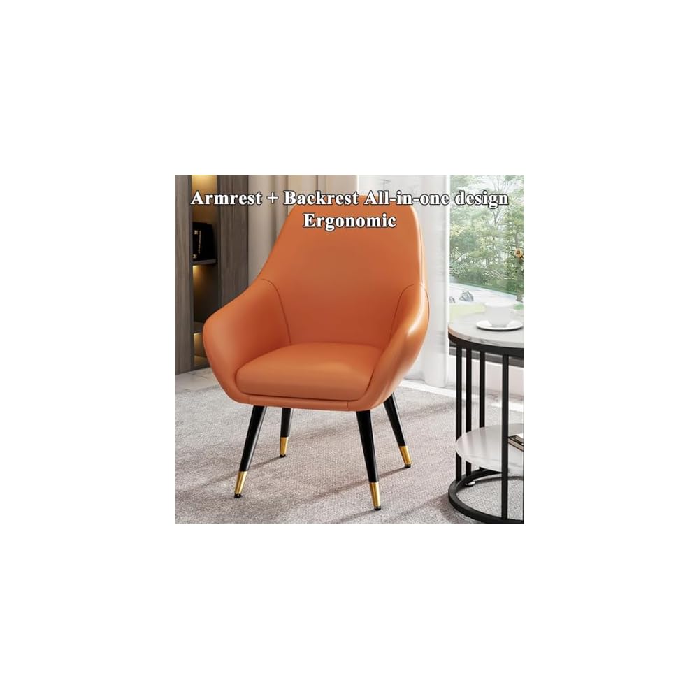 Home Accent Chair Leisure Club Chairs Single Upholstered Sofa Chair Modern Arm Negotiation Guest Chair Balcony Chair for Reading Living Room,Office(Light Grey/A)