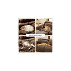 34.3" Armless Sectional Couches for Living Room - Cloud Modular Couch, Boneless Plush Sofa with Deep Seat & Support Pillow - Brown