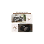 Sofa Bed, 80'' L-Shaped Chenille Sleeper Sofa, Dark Gray