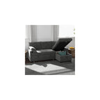 Sofa Bed, 80'' L-Shaped Chenille Sleeper Sofa, Dark Gray