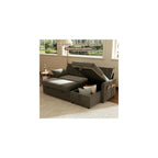 Sofa Bed, 80'' L-Shaped Chenille Sleeper Sofa, Dark Gray