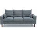 Panana 3 Seater Sofa Couches for Living Room Modern Linen Fabric Couch for Apartment and Small Space, Grey