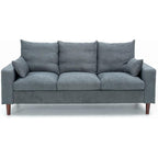 Panana 3 Seater Sofa Couches for Living Room Modern Linen Fabric Couch for Apartment and Small Space, Grey